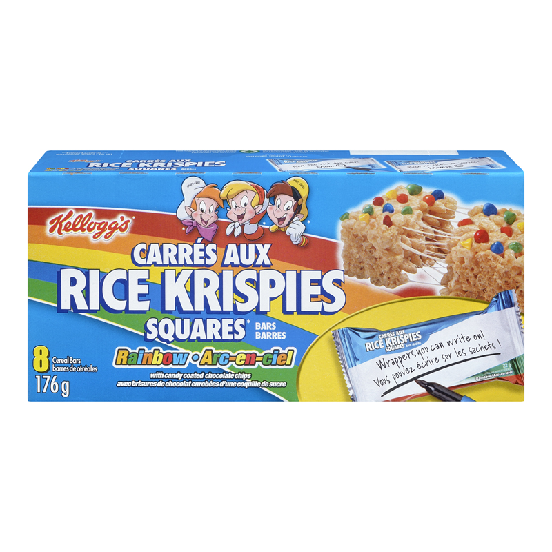 Kelloggs Rice Krispies Square Rainbow  (12 - 176 g (96 Squares)) (jit) - Pantree Food Service