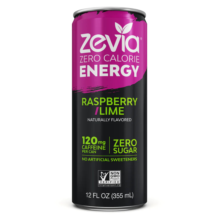 Zevia Energy Drink - Raspberry Lime (12x355ml) (jit) - Pantree Food Service
