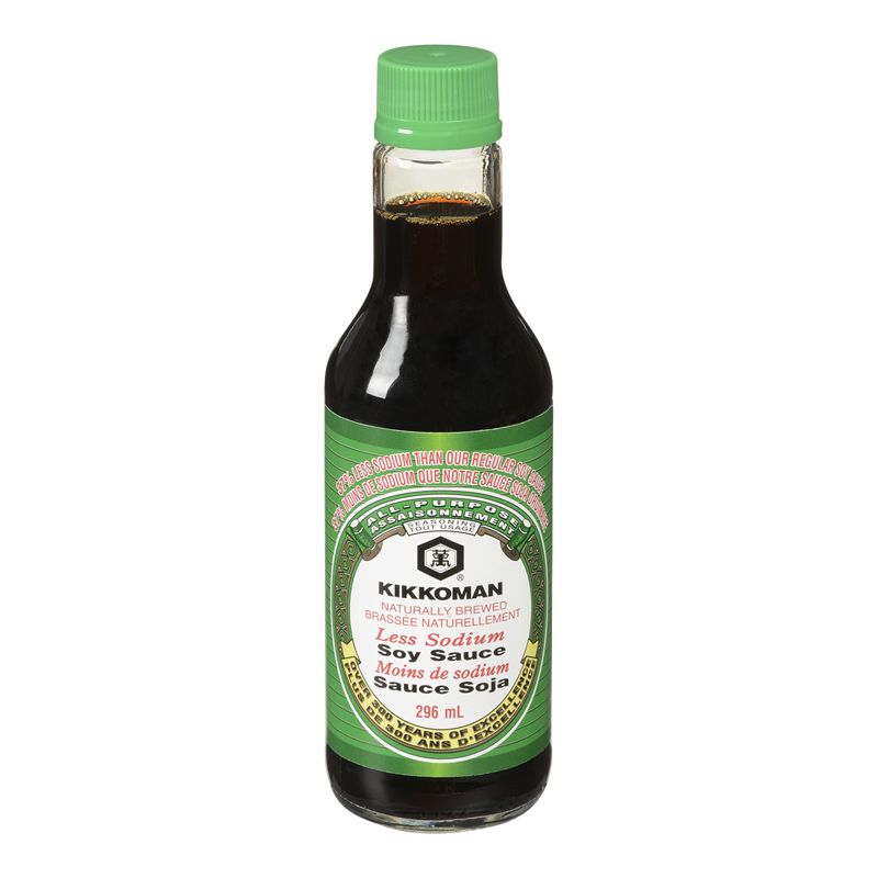 Kikkoman Soy Sauce Low Sodium (12-295 mL) (jit) - Pantree Food Service