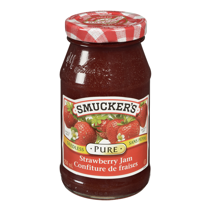 Smucker's Pure Strawberry Jam Seedless (12-250 mL) (jit) - Pantree Food Service