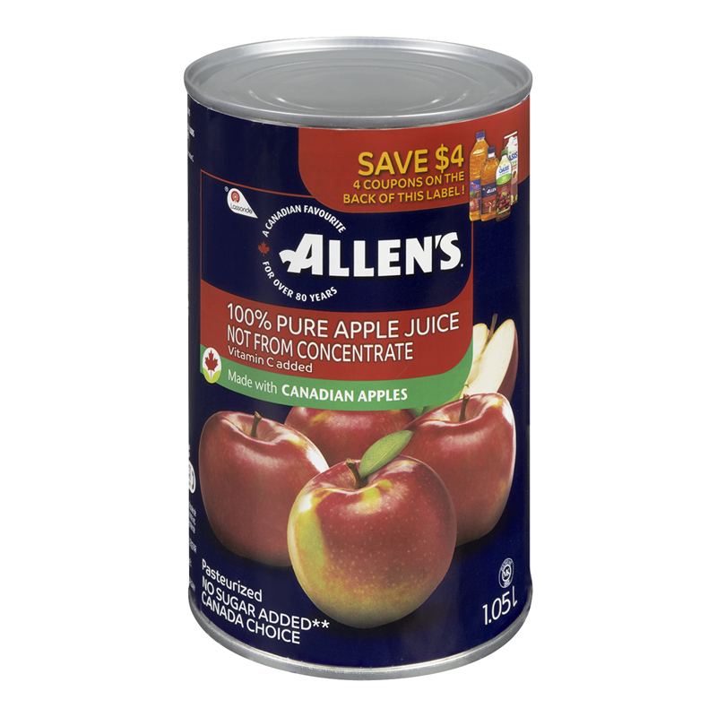Allen's Apple Juice Tin (12-1.05 L) (jit) - Pantree Food Service