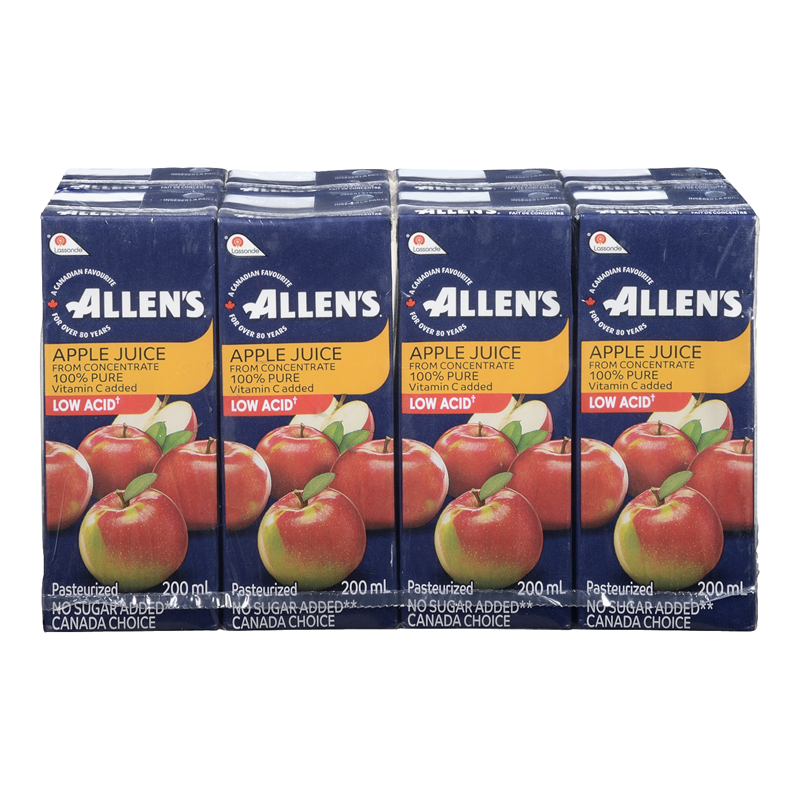 Allens Pure Apple Juice (Tetra) (32-200 mL) - Pantree Food Service