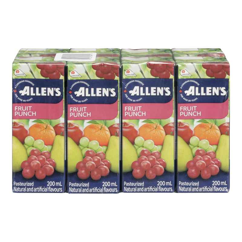 Allens Fruit Punch Drink (Tetra) (32-200 mL) - Pantree Food Service