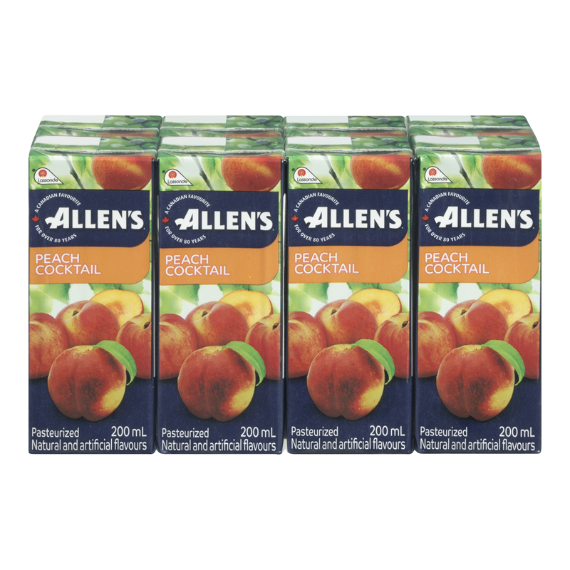 Allens Peach Cocktail (Tetra) (32-200 mL) - Pantree Food Service