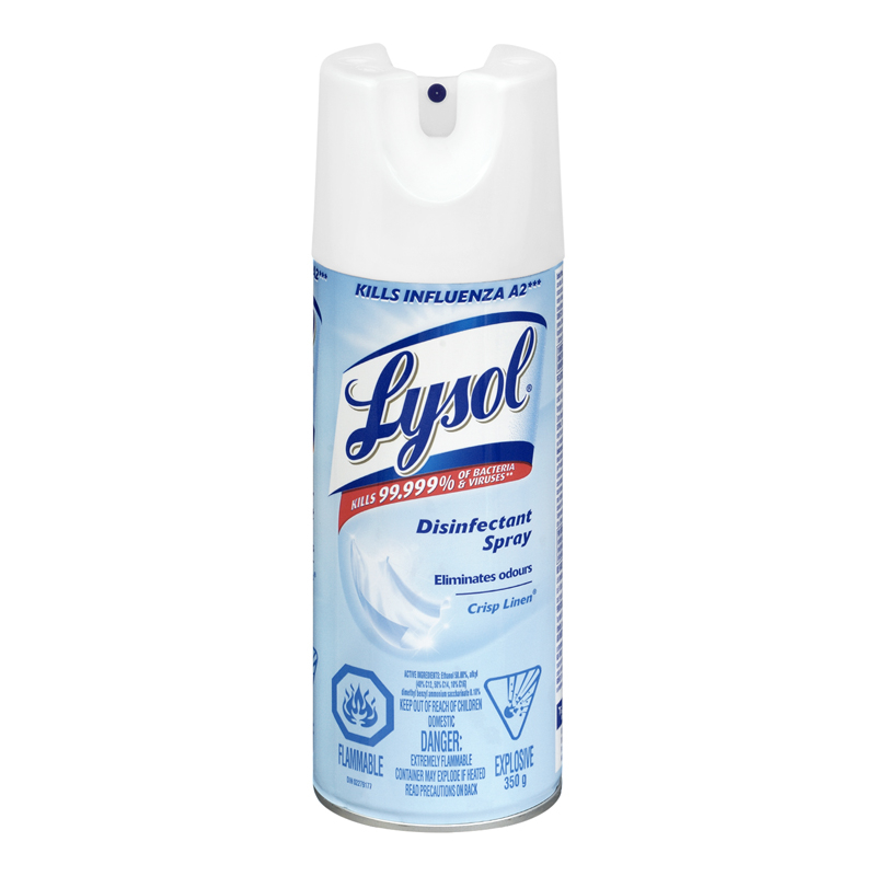 Lysol Disinfectant Spray Crisp Linen (12-350 g) - Pantree Food Service