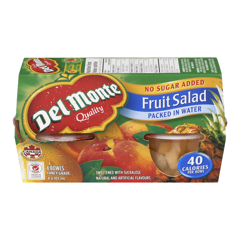Del Monte Fruit Salad In Water NSA (24-107 mL) (jit) - Pantree Food Service