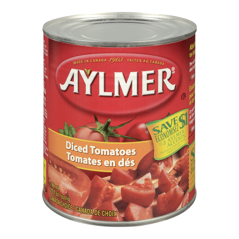 Aylmer Diced Tomatoes (24796 mL) (jit) Pantree Food Service
