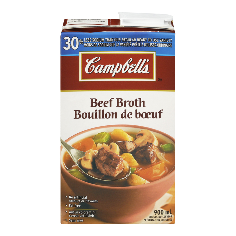 Campbell's Broth Beef 25% Less Sodium (12-900 mL) (jit) - Pantree Food Service