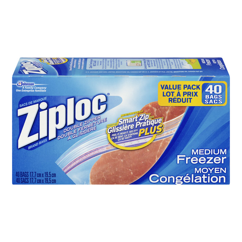 Ziploc Freezer Bags Value Pack Medium (9-38 ea) (jit) - Pantree Food Service