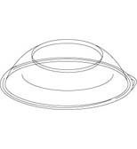 Clear Plastic Dome Lids For Round 10 Lb Bowl (50 Per Case) (jit) - Pantree Food Service