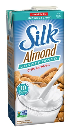Silk Almond Milk Unsweetened Original UHT (Gluten Free, Non-GMO, Vegan, Kosher) (12-946 mL) (jit) - Pantree Food Service