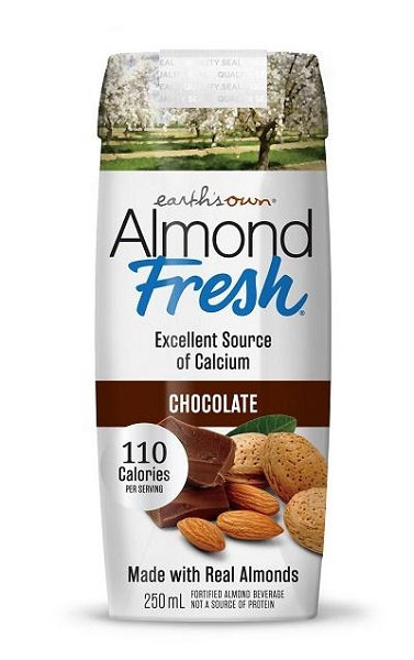 Earth's Own Almond Chocolate Milk UHT (Gluten Free, Non-GMO, Kosher) (24-250 mL) (jit) - Pantree Food Service
