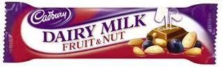 Cadbury Dairy Milk Fruit & Nut Standard (Product Of The U.K.) (48-49 g) (jit) - Pantree Food Service