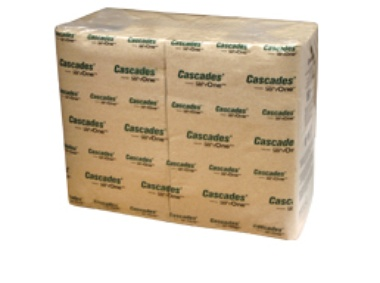Cascades Pro Perform Interfold Natural  Napkin T411  - To Be Used With Cascades Dispensers (100% recycled fiber, 70% is postconsumer material, certified Ecologo¬, Processed Chlorine Free) (60 - Pantree Food Service
