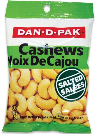 Dan-D Pak Cashews Salted (Kosher) (12-92 g) (jit) - Pantree Food Service
