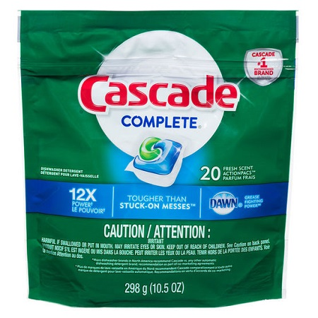 Cascade Complete Action Pacs Fresh Scent (5x20ct) - Pantree Food Service