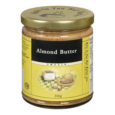Nuts To You - Natural Almond Butter Smooth (12-250 g) - Pantree Food Service