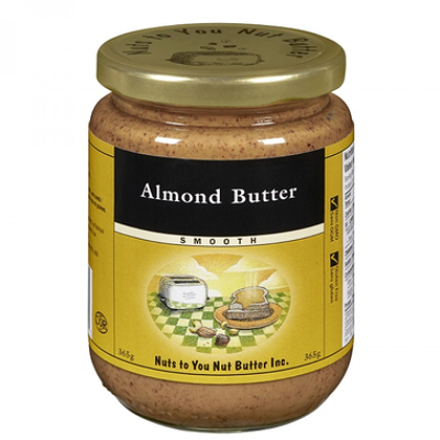 Nuts To You Natural Almond Butter, Smooth (Gluten Free, Non-GMO, Vegan, Kosher) (12-365 g) - Pantree Food Service
