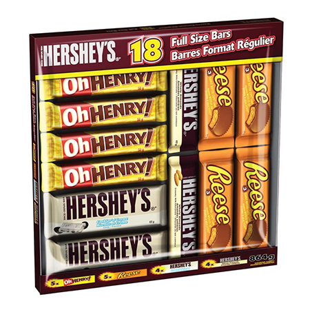 Hershey's - Assorted Full Size Chocolate Bars (18x48g) - Pantree Food Service