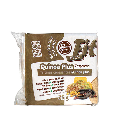 Smartbite Snacks Fit N' Light Crispbread Quinoa Plus (Gluten Free, Peanut Free, Organic, Non-GMO, Kosher, Vegan) (12-75 g) (jit) - Pantree Food Service