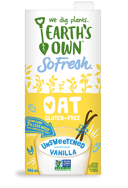 Earth's Own So Fresh Oat Vanilla (Gluten Free, Dairy Free, Nut Free, Soy Free, Vegan) UHT (12-946 mL - Shelf Stable) (jit) - Pantree Food Service