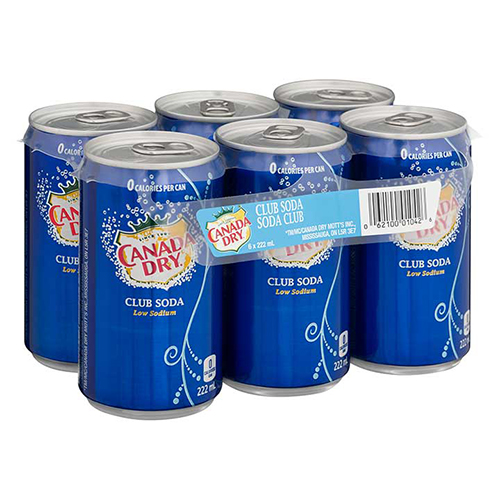 Canada Dry Club Soda Mini Cans	 (24-222 mL) - Pantree Food Service