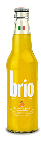 Brio Aranciata Glass Bottle (12-355 mL) - Pantree Food Service