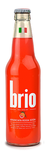 Brio Aranciata Rossa Glass Bottle (12-355 mL) - Pantree Food Service