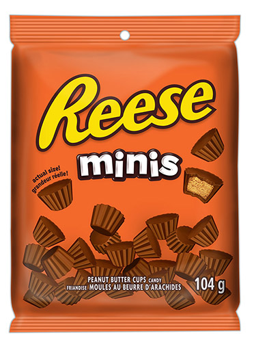 Reese's Peg Bag Mini Minis Peanut Butter (6-104 g) - Pantree Food Service