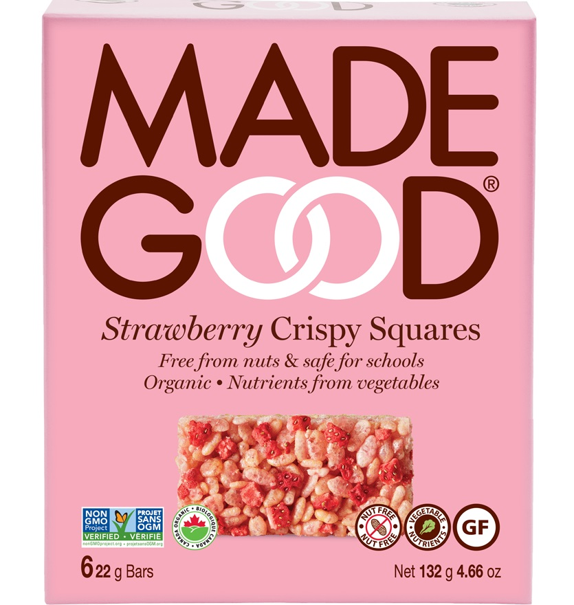 Made Good Strawberry Organic Crispy Squares (6-6 x 22 g (36 Bars)) - Pantree Food Service