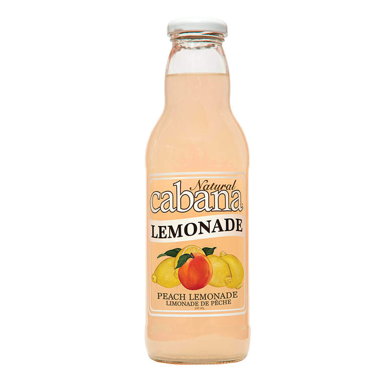 Cabana Natural Peach Lemonade (12-591 mL) - Pantree Food Service