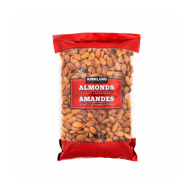 Kirkland - Whole Unsalted Almonds (1.36kg) - Pantree Food Service