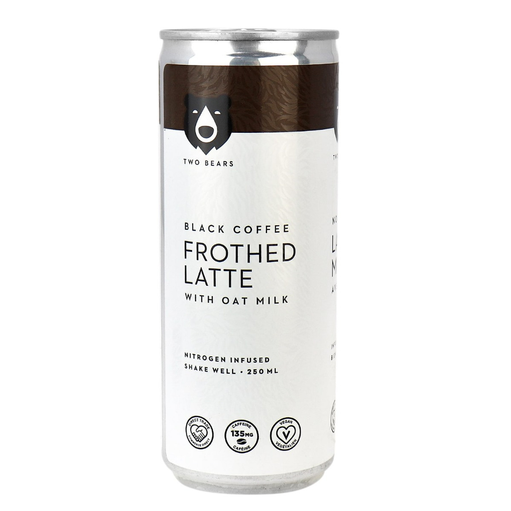 Two Bears - Frothed Black Oat Milk Latte - (6x207ml) - Pantree Food Service