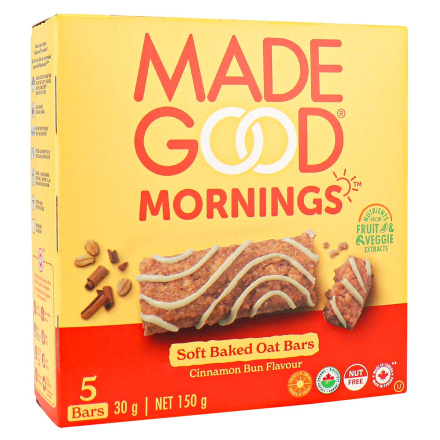 Made Good Mornings - Cinnamon Bun Soft Baked Bars (Case: 30-24g (Bars)) - Pantree Food Service