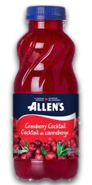 Allen's Cranberry Cocktail (24-300mL) - Pantree Food Service