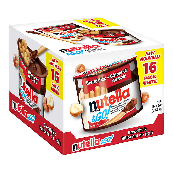 Nutella & Go - Hazelnut Spread Breadsticks (16 x 52g) - Pantree Food Service