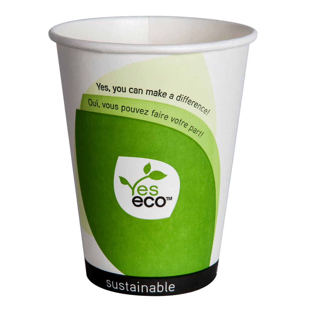12 oz Eco Coffee Cups (1000 Per Case) - Compostable - Pantree Food Service