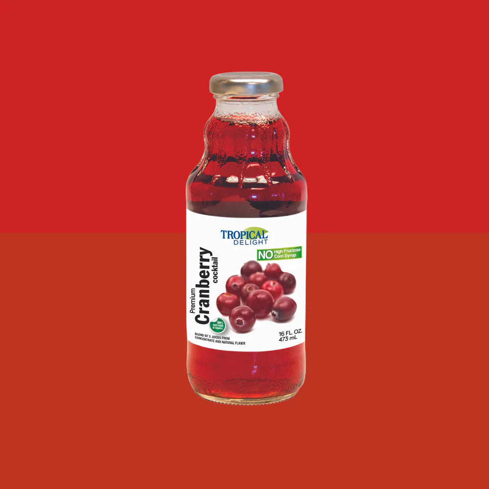 Tropical Delight - Cranberry Juice (Glass Bottle) (12x473ml) - Pantree Food Service