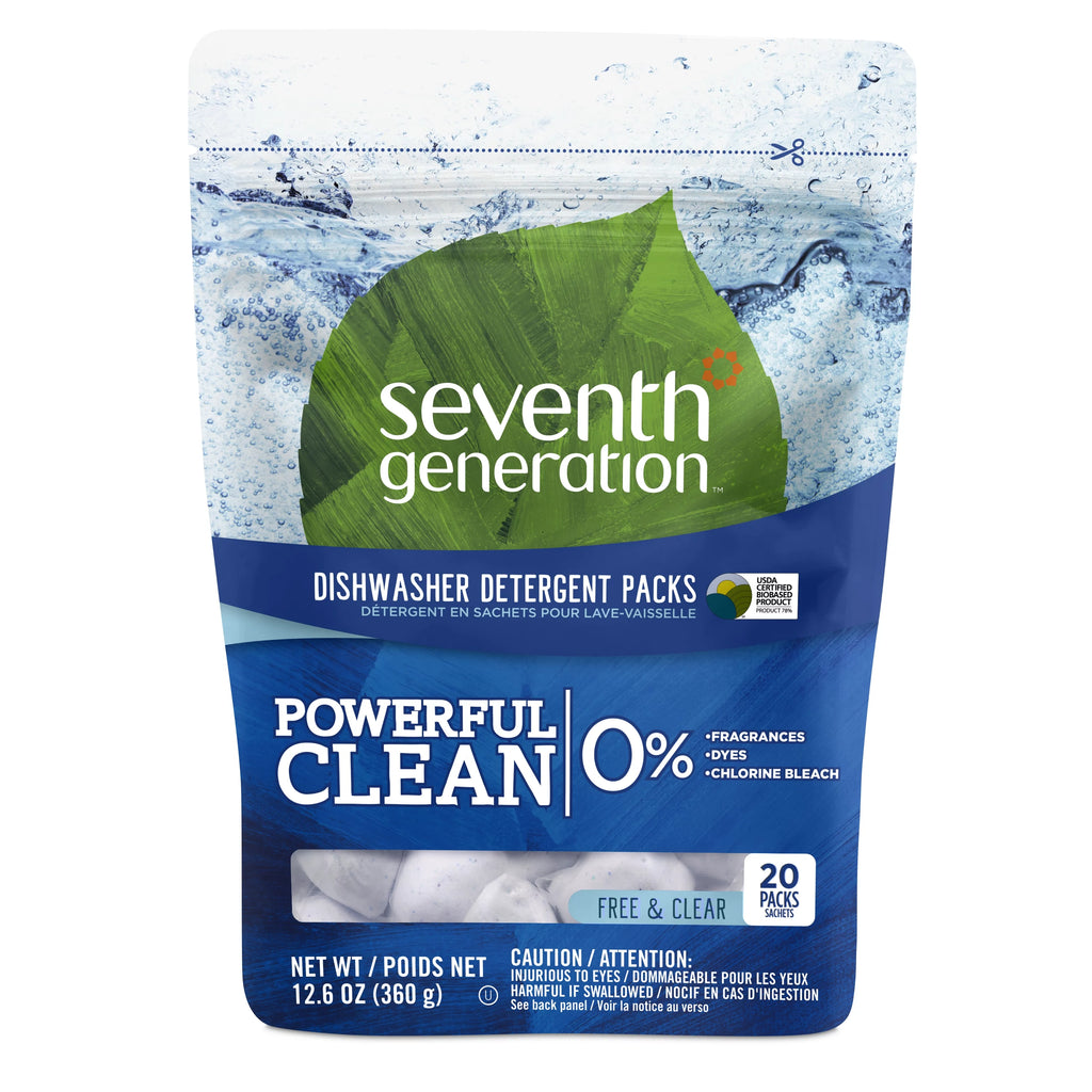 Seventh Generation - Dishwasher Detergent Packs - Free & Clear (6x20ea) (jit) - Pantree Food Service