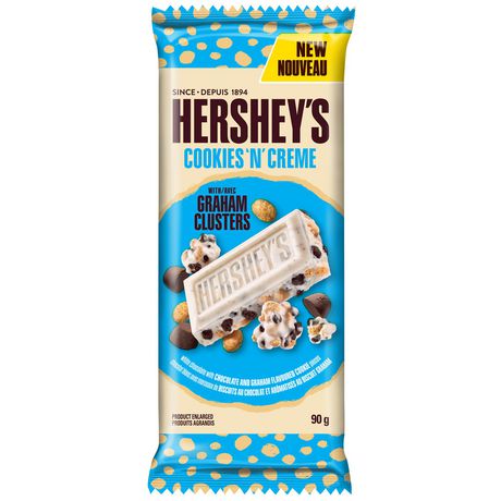 Hershey's Cookies 'n' Creme Graham Cluster Chocolate Bar (14x90g) (jit) - Pantree Food Service