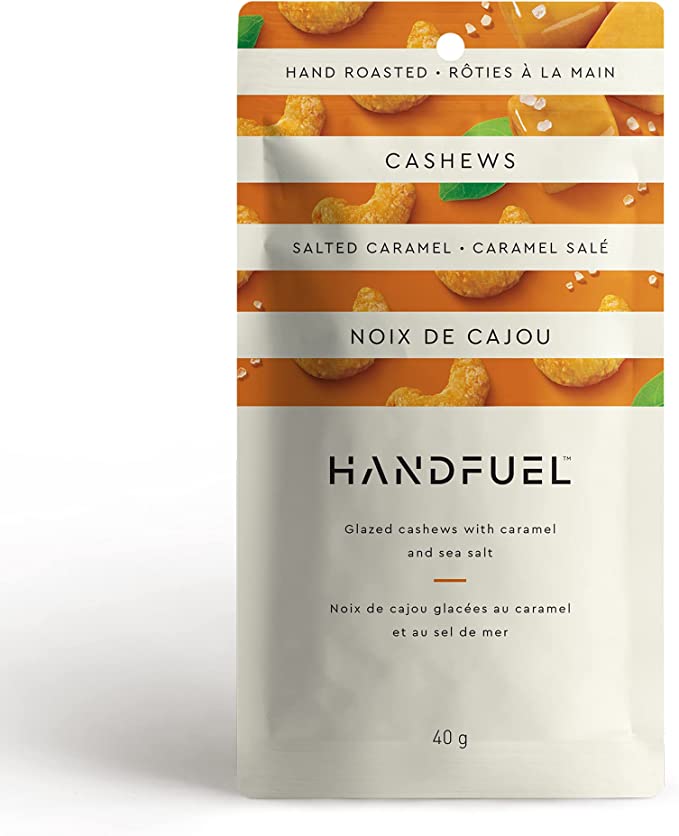 HandFuel - BULK Salted Caramel Cashews (200x40g) - Pantree Food Service