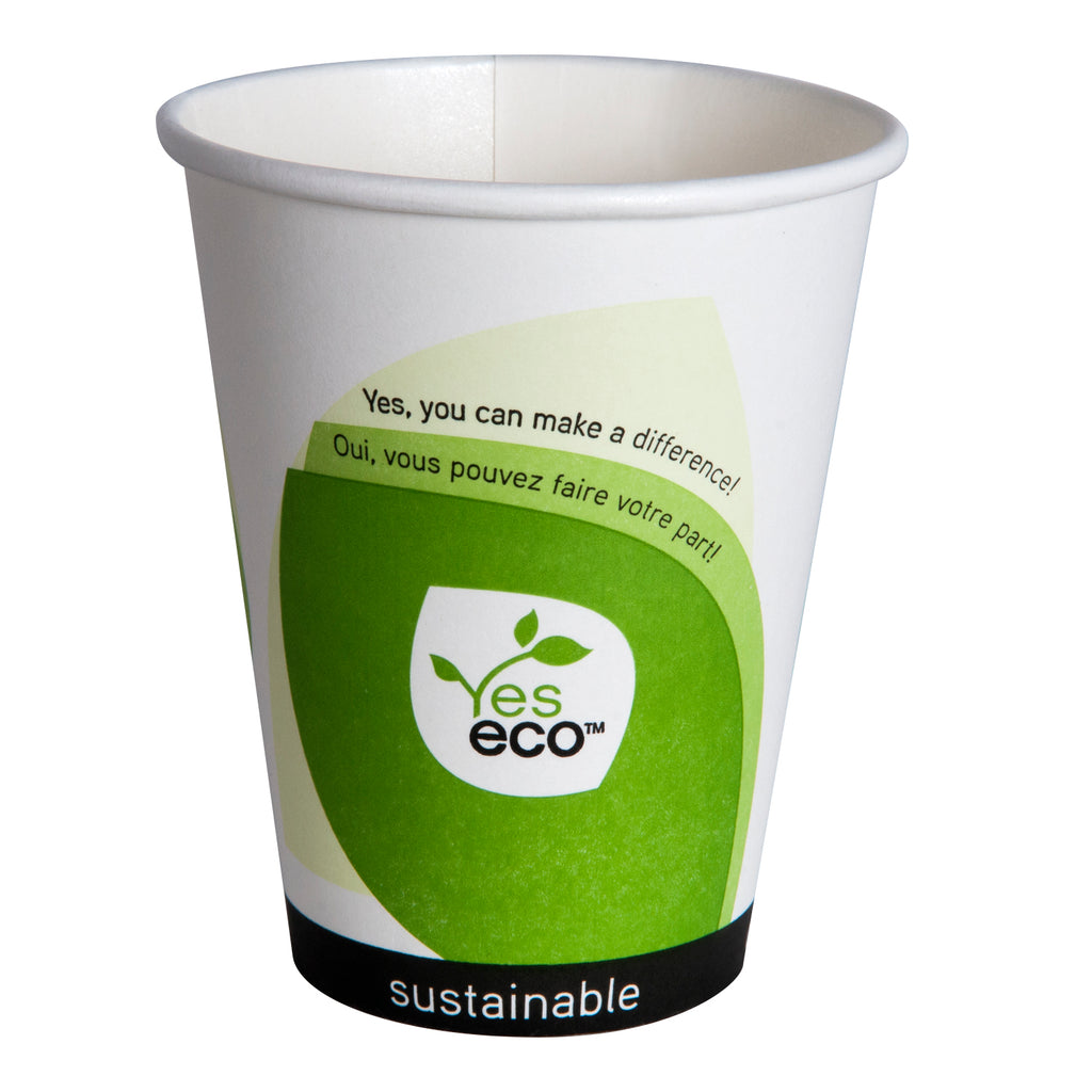 8 oz Eco Coffee Cups (1000 Per Case) - Compostable - Pantree Food Service