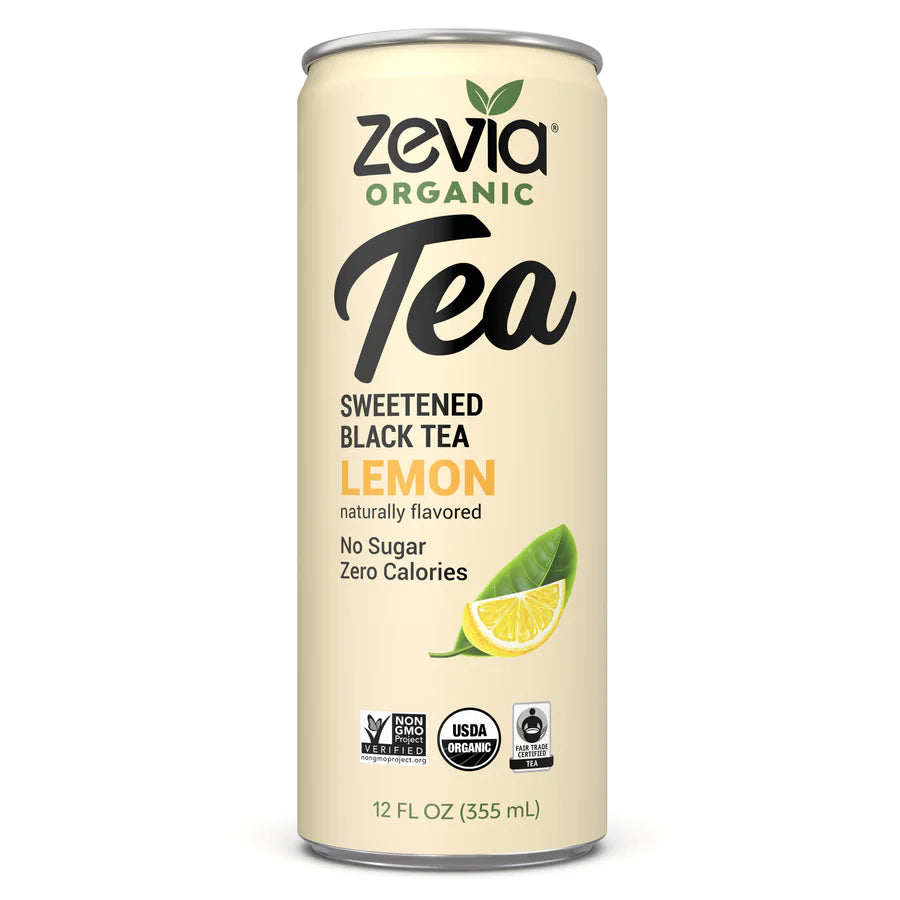 Zevia Lemon Organic Black Tea (12x355ml) (jit) - Pantree Food Service