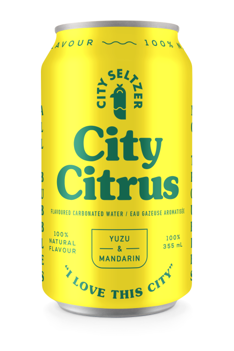 City Seltzer - City Citrus Flavoured Carbonated Water (24x355ml) (jit) - Pantree Food Service