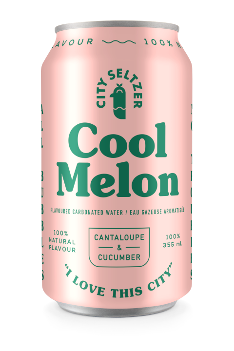 City Seltzer - Cool Melon Flavoured Carbonated Water (24x355ml) (jit) - Pantree Food Service