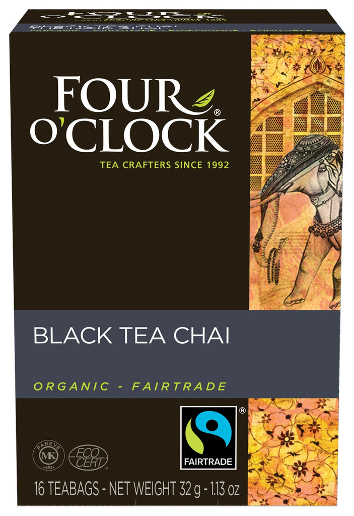 Four O'Clock Tea Black Chai Tea Org (6-16ct) (jit) - Pantree Food Service