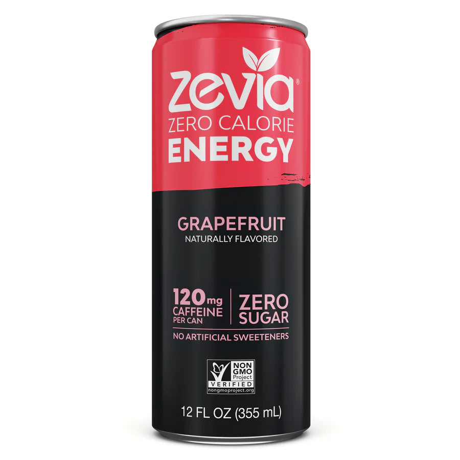 Zevia Energy Drink - Grapefruit (12x355ml) (jit) - Pantree Food Service