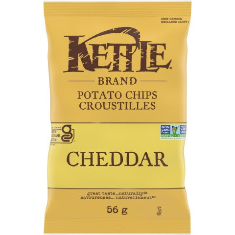 Kettle Chips Cheddar (Gluten Free, Non-GMO) (24-56 g) (jit) - Pantree Food Service