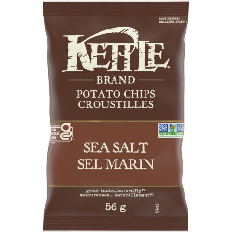 Kettle Chips Sea Salt (Gluten Free, Non-GMO) (24-56 g) (jit) - Pantree Food Service