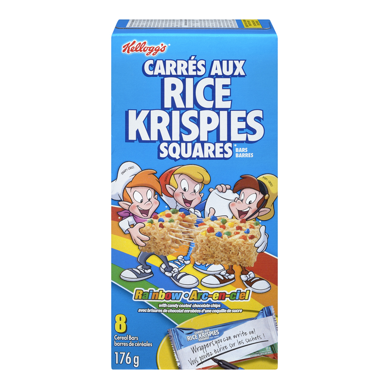 Kelloggs Rice Krispies Square Rainbow  (12 - 176 g (96 Squares)) (jit) - Pantree Food Service